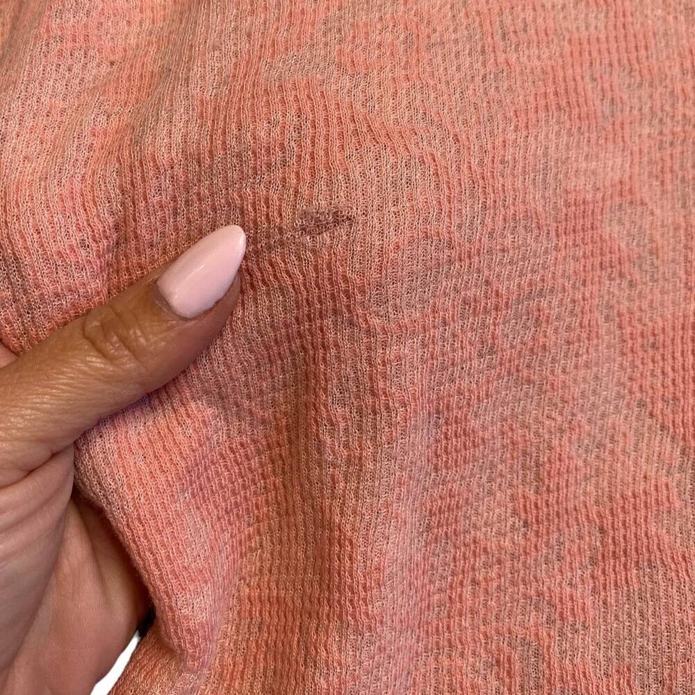 Free People You and I Baroque Turtleneck Top Baby Pink Small - Picture 4 of 5